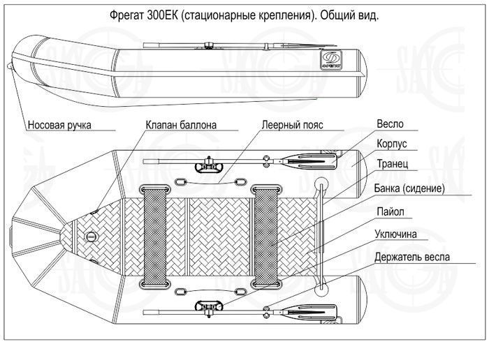 Транец навесной для лодок Фрегат М3\М5